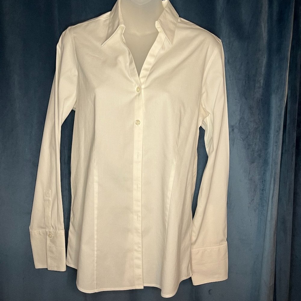 Tall Crisp white Eddie Bauer button shirt